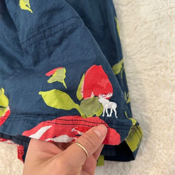 Abercrombie & Fitch Mini Skirt Y2k Floral Elastic Waist Skater Logo Layered Sz S - Picture 8 of 8